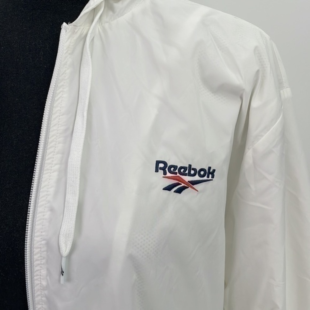 UEC Reebok white hooded full zipper windbreaker medium - Picture 3 of 9